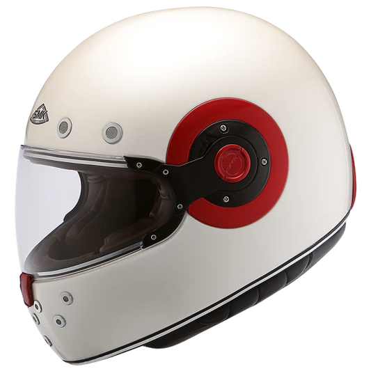 SMK Retro White Red Gloss (GL130) Helmet