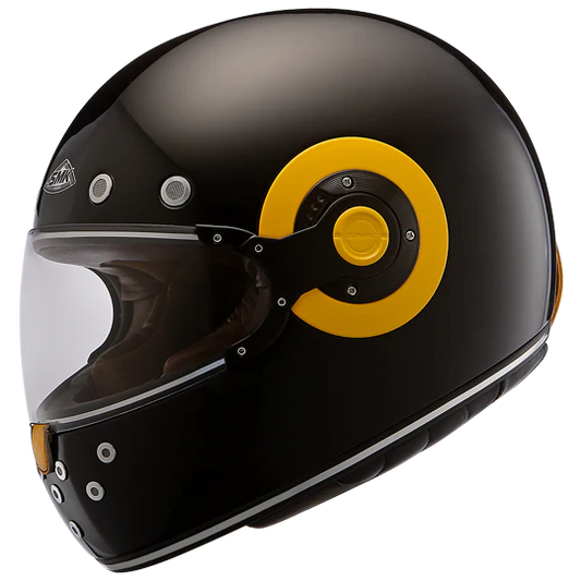 SMK Retro Black Yellow Gloss (GL240) Helmet