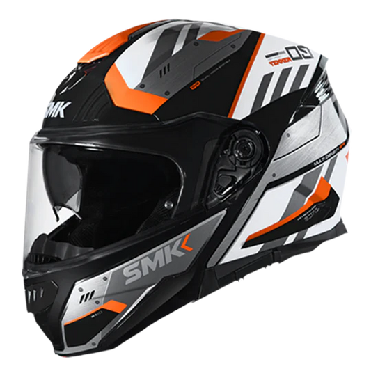 SMK Gullwing Tekker Black Orange White Matt (MA217) Helmet