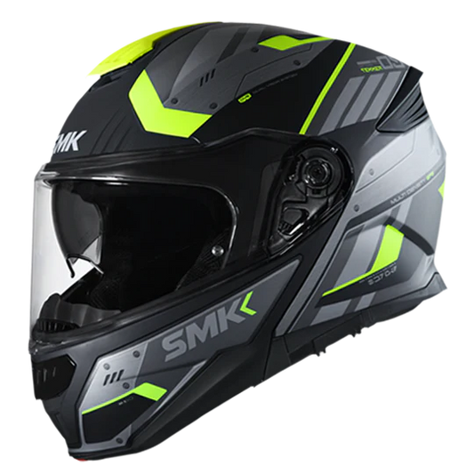 SMK Gullwing Tekker Black Grey Yellow Gloss (GL264) Helmet