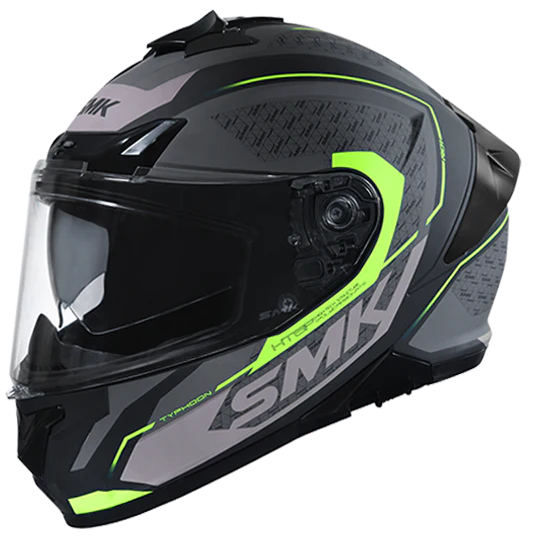 SMK Typhoon RD1 Black Grey Yellow Matt (MA264) Helmet