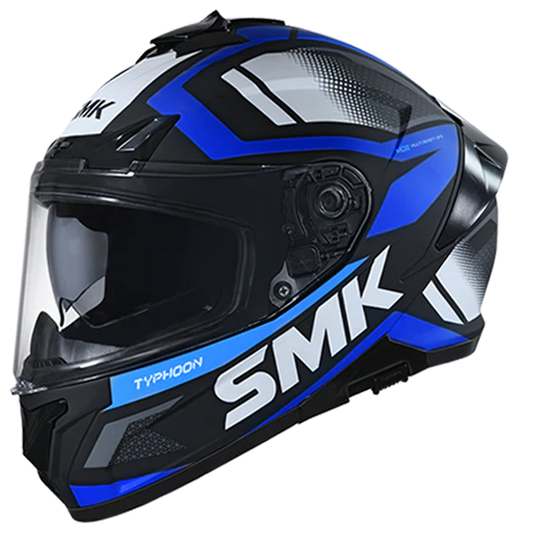 SMK Typhoon Thorn Gloss Black Blue White (GL2510) Helmet