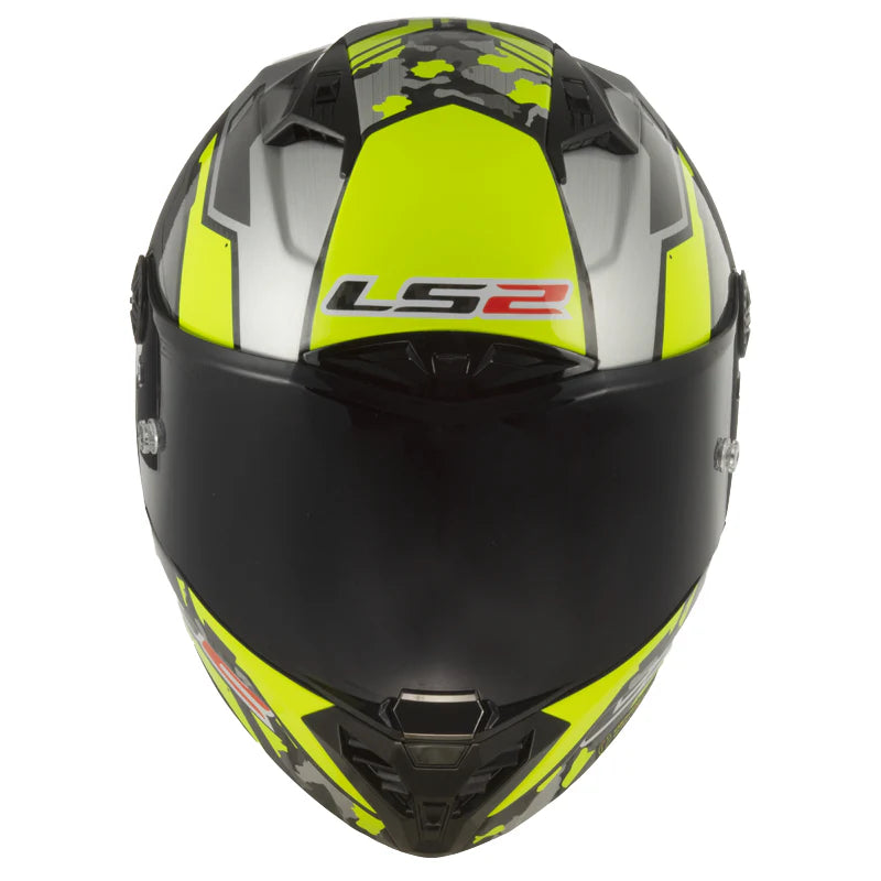 LS2 FF805 THUNDER Plus Carbon Space Gloss Hi Viz Yellow Grey Helmet