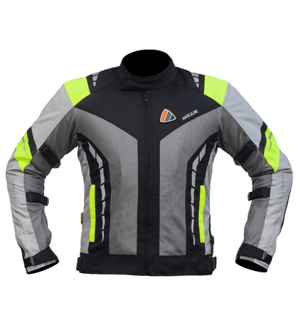 MASCULINE V.2 – GREY HI-VIZ GREEN JACKET BISON PRO GEAR