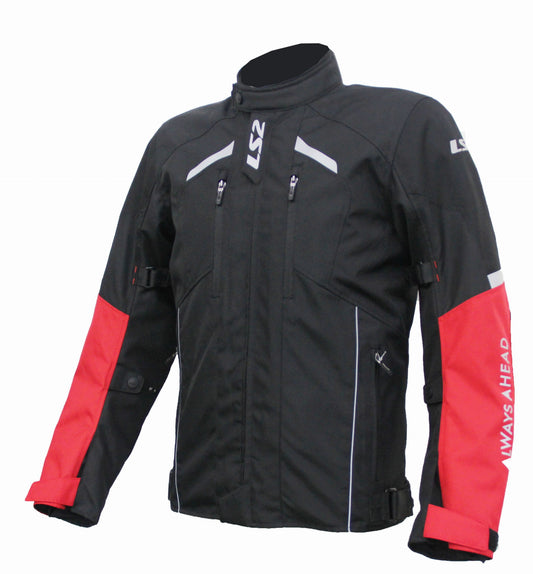 LS2 SERRA MESH BLACK RED JACKET