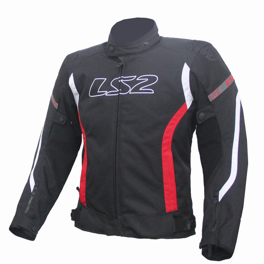 LS2 GATE MAN MESH BLACK RED JACKET