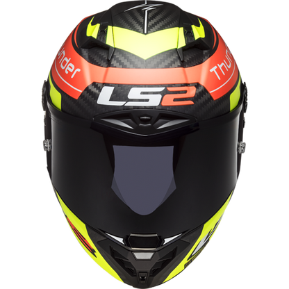 LS2 FF805 THUNDER ATTACK - Matt Red H V Yellow