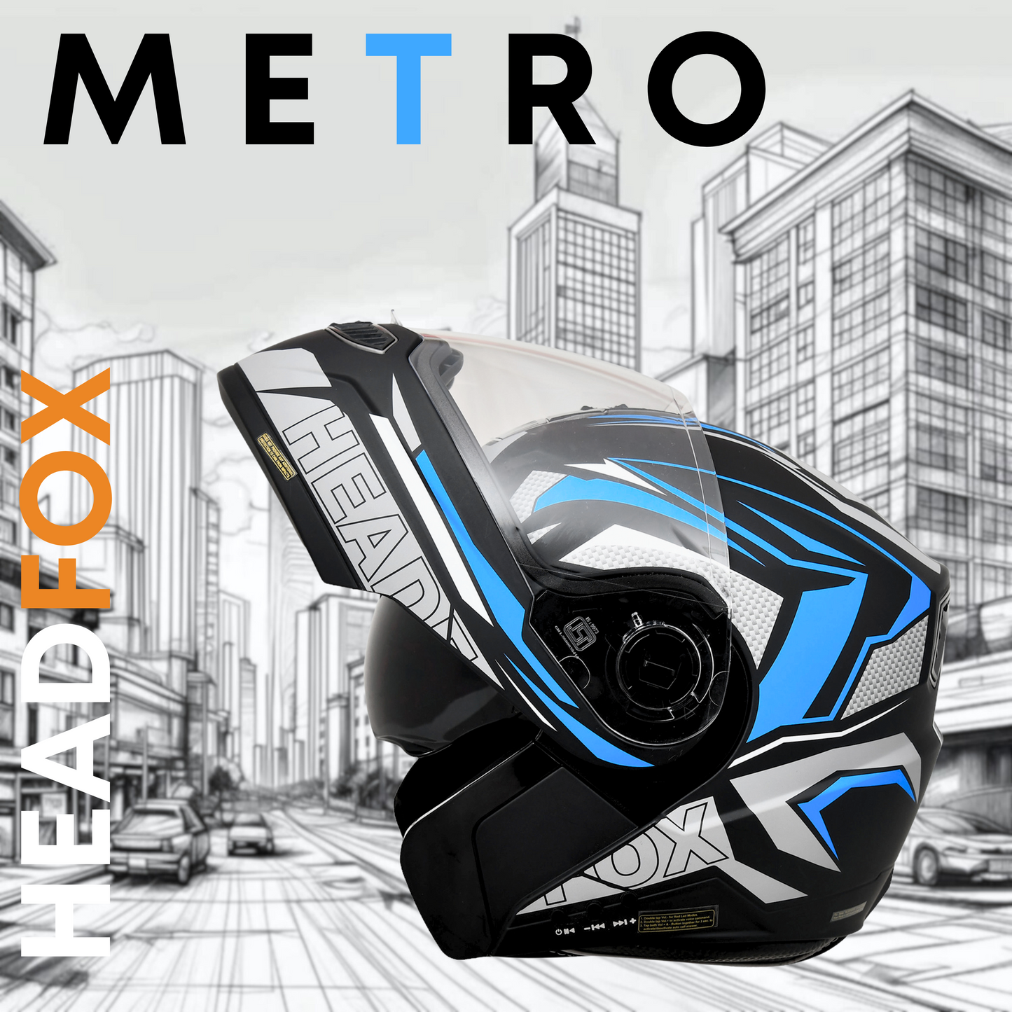 NF2 METRO MATT BLUE FLIP-UP DOUBLE VISOR HELMET