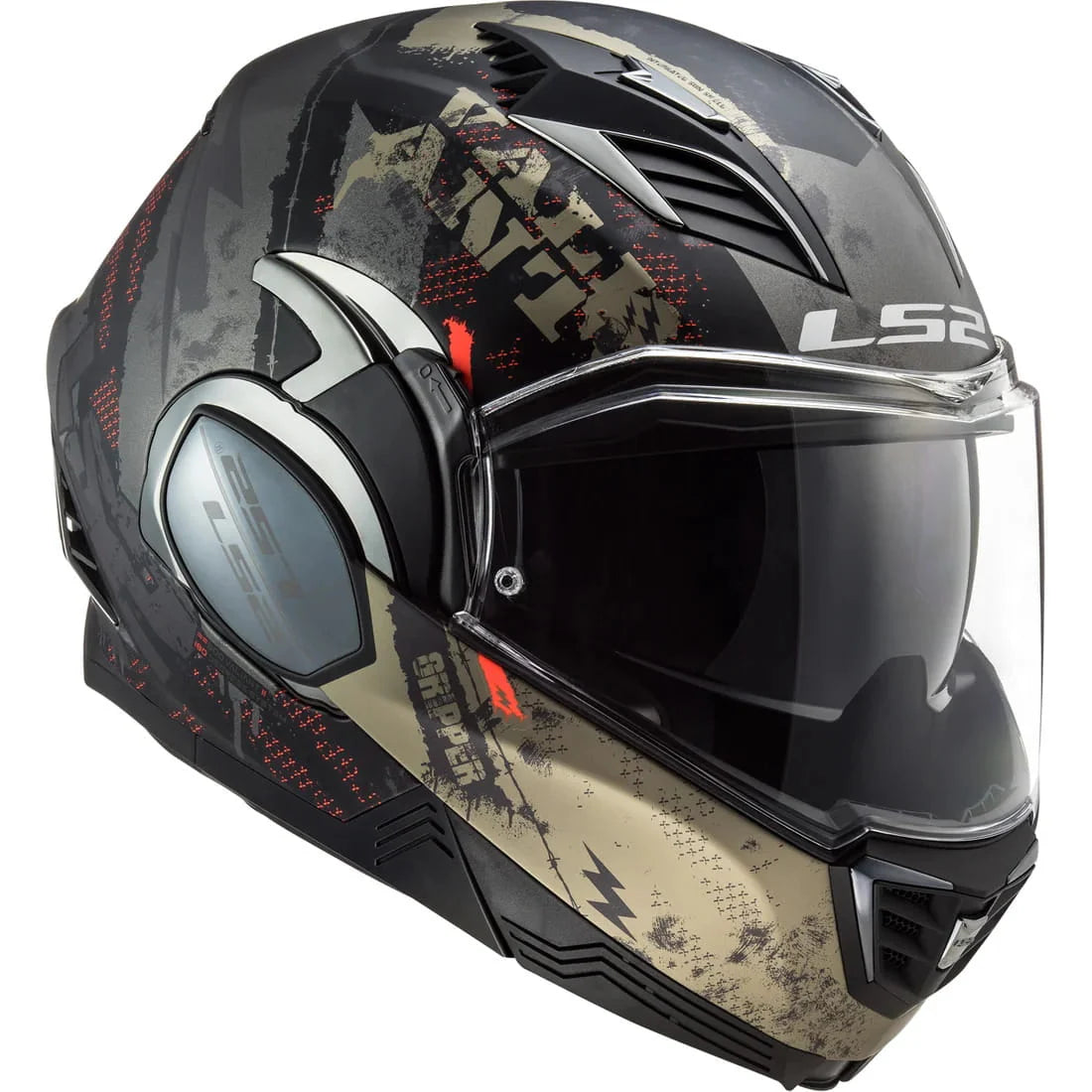 LS2 FF900 VALIANT II Gripper Matt Black Antique Gold Helmet