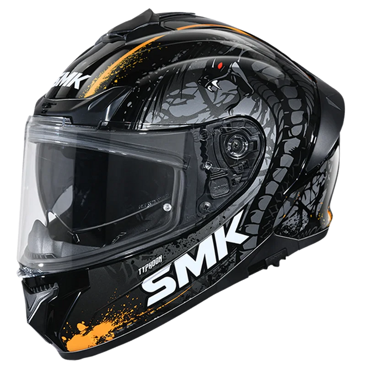 SMK Typhoon Reptile Black Grey Orange Matt (MA267)