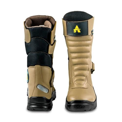 Orazo IBIS Trail Velcro Water Resistant Motorcycle Riding Boots (Camel)