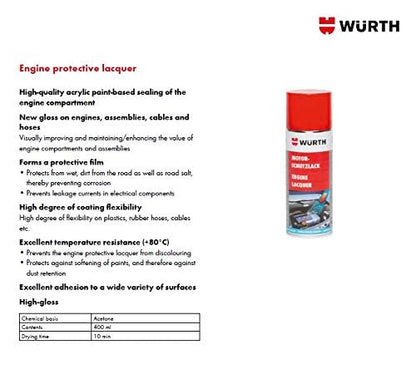 Wuerth Engine Protective Lacquer for Car, 400 Ml