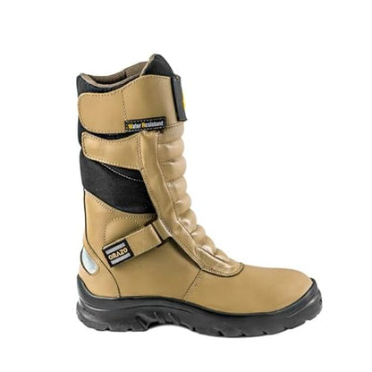 Orazo IBIS Trail Velcro Water Resistant Motorcycle Riding Boots (Camel)