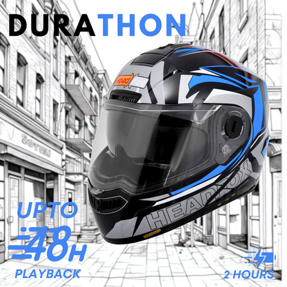 NF2 METRO GLOSS BLUE FLIP-UP DOUBLE VISOR HELMET