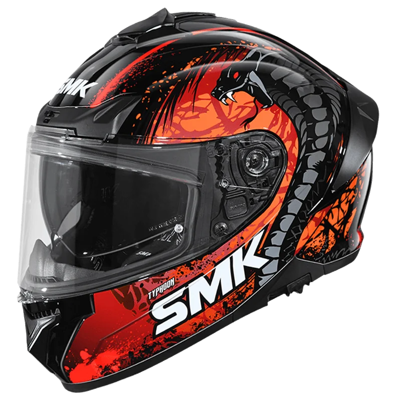 SMK Typhoon Reptile Black Orange Red Matt (MA273)