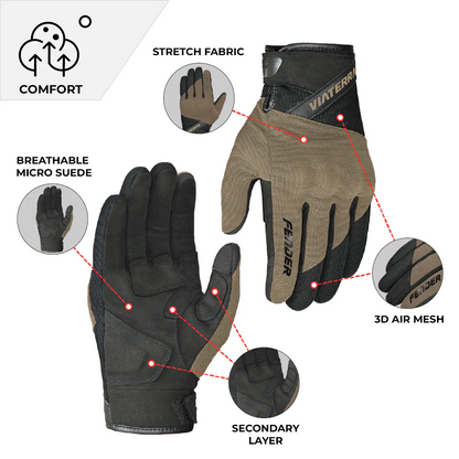 FENDER – DAILY USE MOTORCYCLE GLOVES FOR MEN