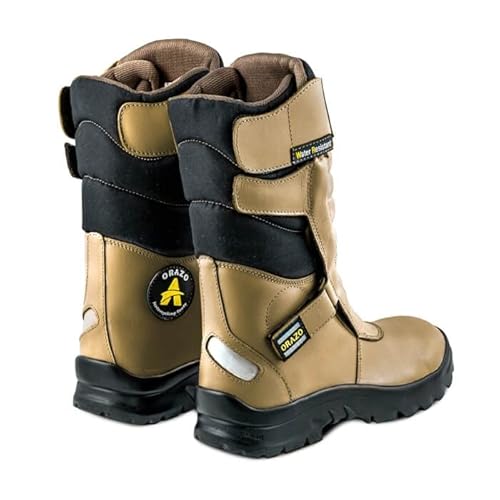 Orazo IBIS Trail Velcro Water Resistant Motorcycle Riding Boots (Camel)