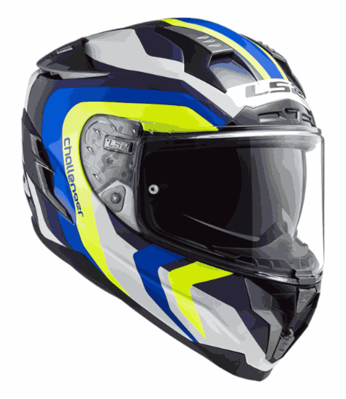 LS2 FF327 Challenger Galactic Gloss White Yellow Blue Helmet