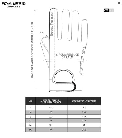 Royal Enfield Windstorm Riding Gloves Black & White L (RRGGLN000058)