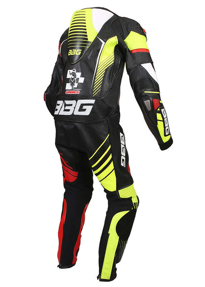 BBG RACE SUIT SUPERRTECH - Black Neon Red