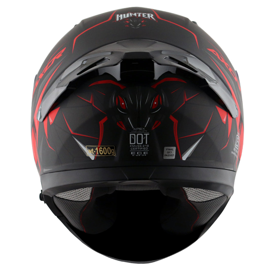 Apex Hunter Helmet DULL BLACK RED