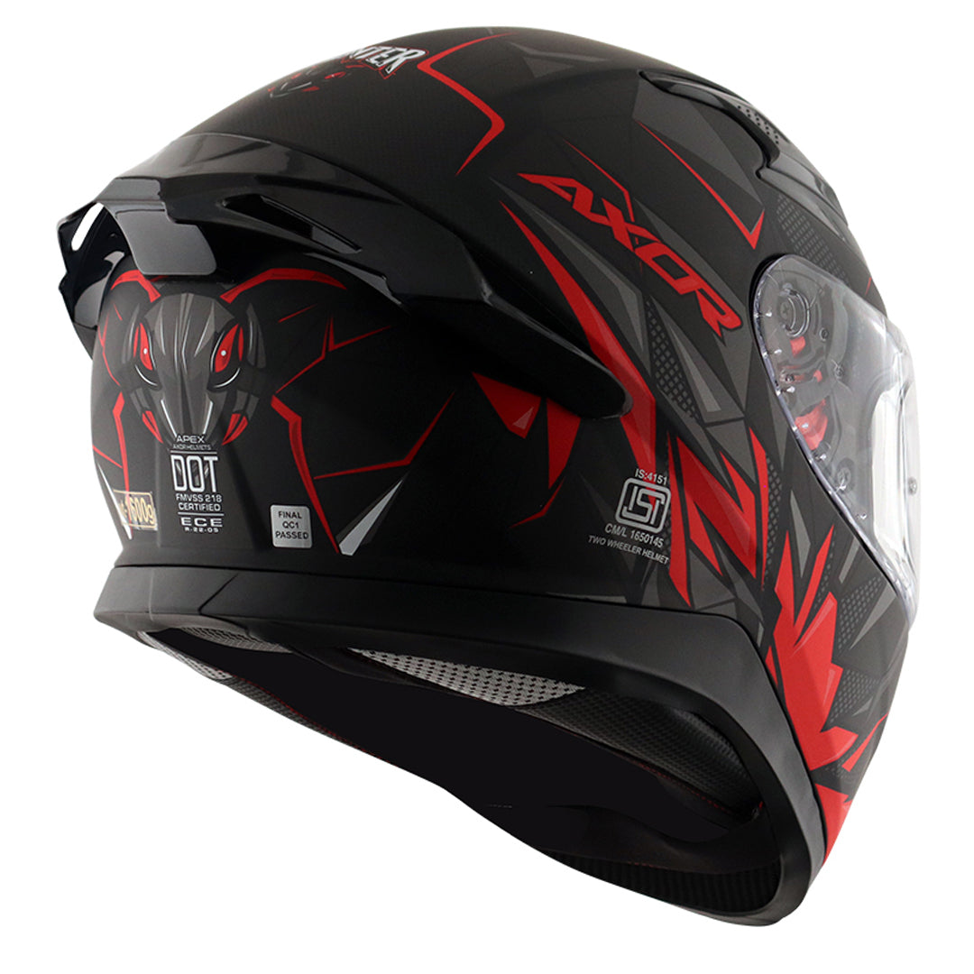 Apex Hunter Helmet DULL BLACK RED