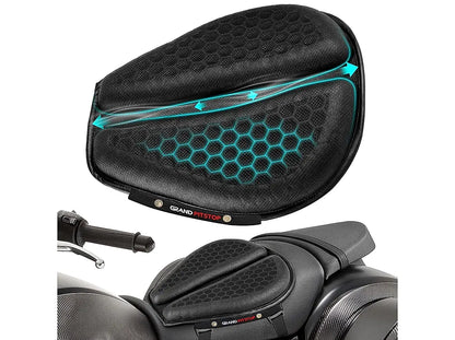 Motorcycle Honeycomb Air Gel Seat Cushion - Universal Fit & Breathable Design