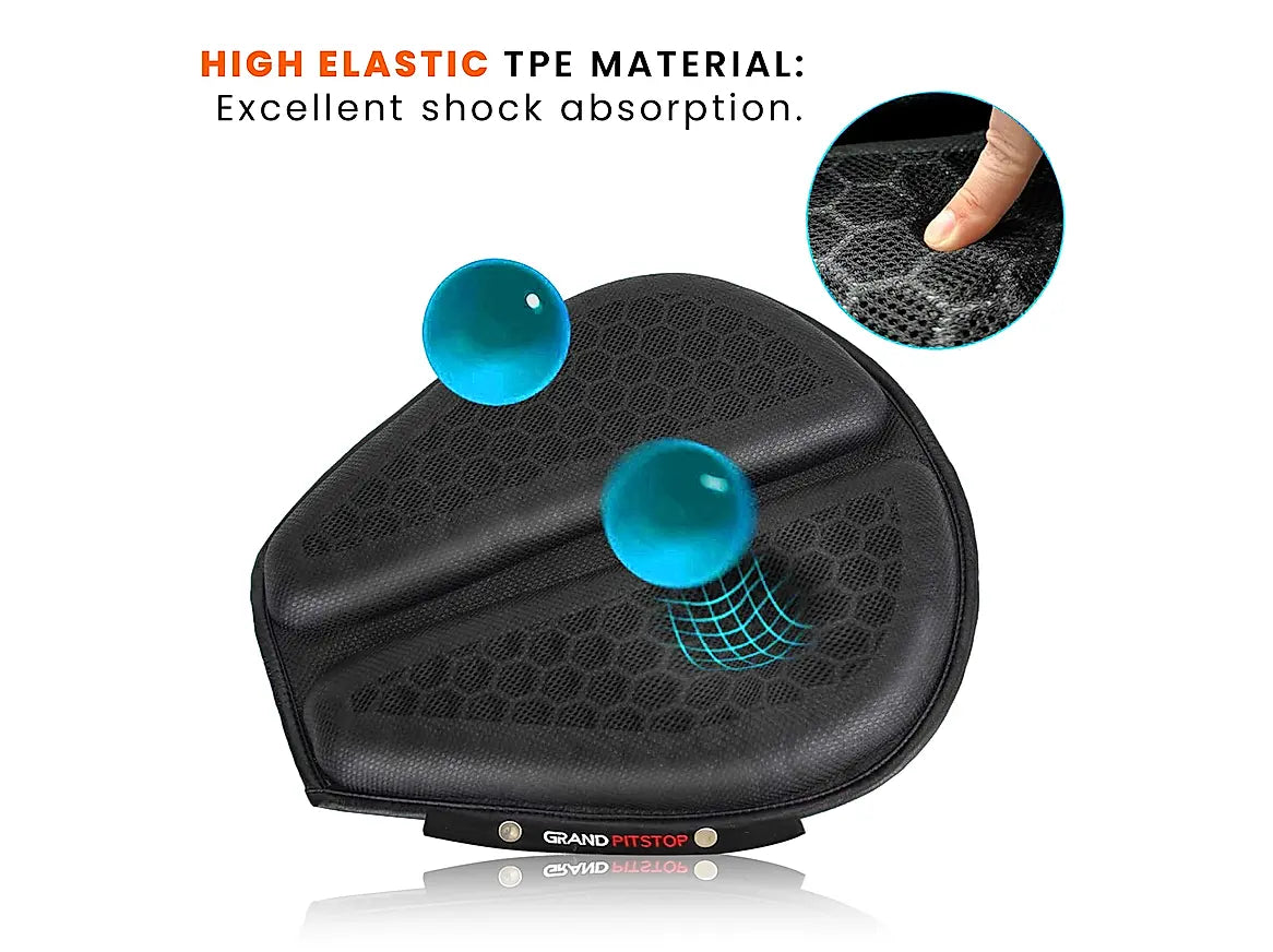 Motorcycle Honeycomb Air Gel Seat Cushion - Universal Fit & Breathable Design