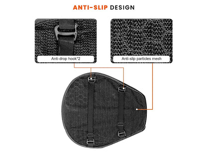 Motorcycle Honeycomb Air Gel Seat Cushion - Universal Fit & Breathable Design