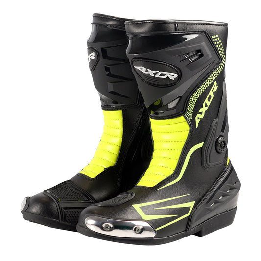 Axor Slipstream Riding Boots BLACK NEON GREEN