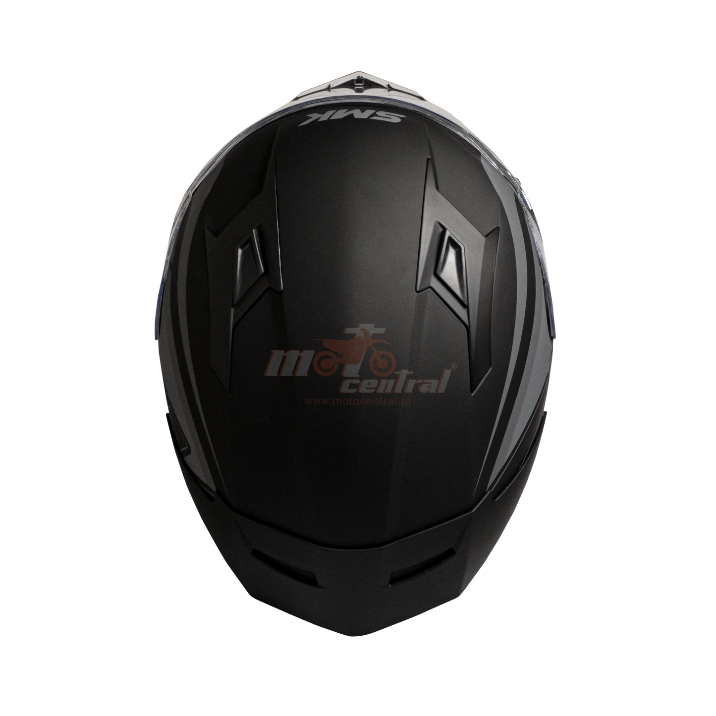 SMK Stellar Sports Stage Matt Black Grey (MA262) Helmet