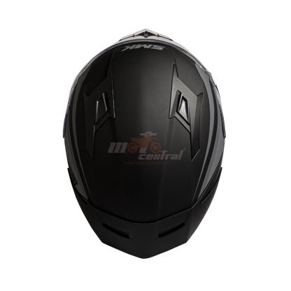 SMK Stellar Sports Stage Matt Black Grey (MA262) Helmet