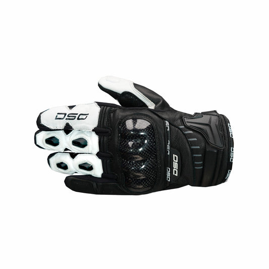 DSG CARBON XV1 RIDING GLOVE BLACK WHITE