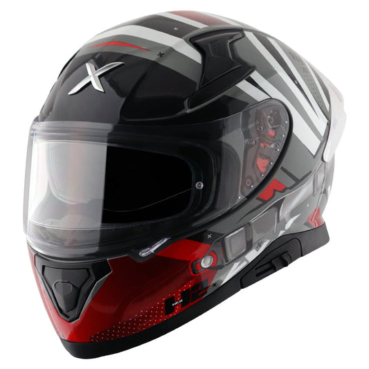 Apex Hex2 Helmet Dull Cool Grey Red