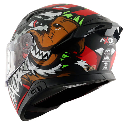 Apex Falcon Helmet DULL BLACK RED