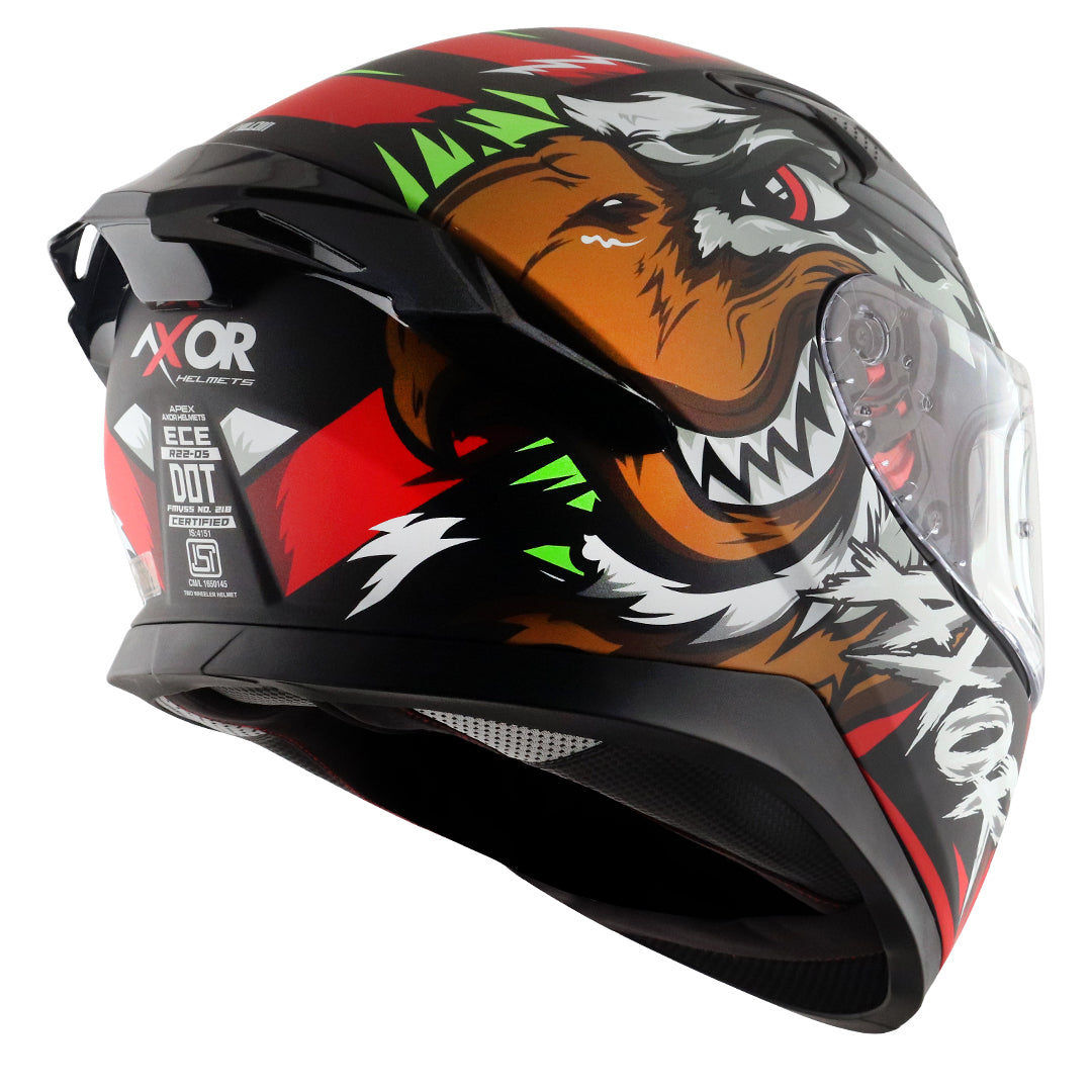 Apex Falcon Helmet DULL BLACK RED