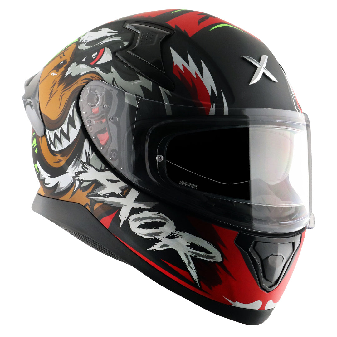 Apex Falcon Helmet DULL BLACK RED