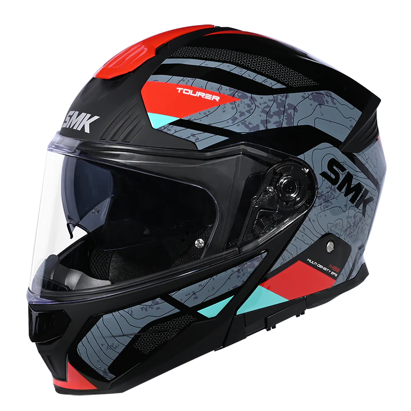 SMK Gullwing Navigator Black Grey Red Gloss (GL263) Helmet