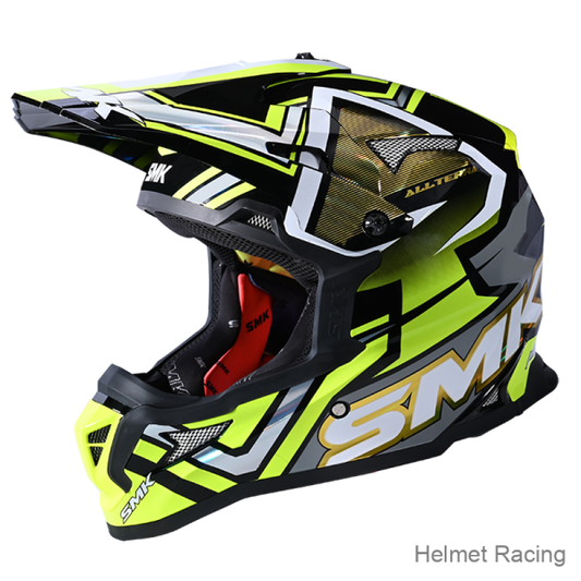 SMK Allterra X-Aces Yellow Black Matt (MA264) Helmet