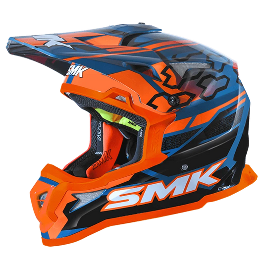 SMK Allterra Tribou Blue Orange Matt (MA527) Helmet