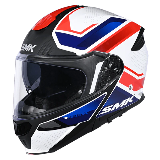 SMK Gullwing Supertour White Blue Red Gloss (GL153) Helmet