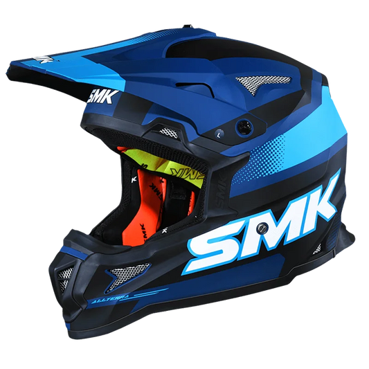 SMK Allterra X Throttle Blue Black Blue Matt (MA525) Helmet