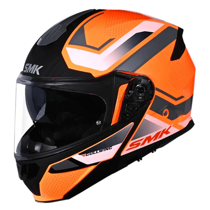 SMK Gullwing Supertour Orange Grey Blue Matt(MA765) Helmet