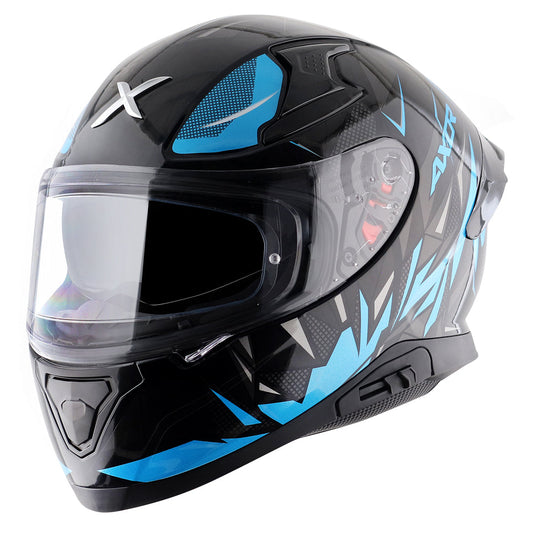 Apex Hunter Helmet BLACK NEON BLUE