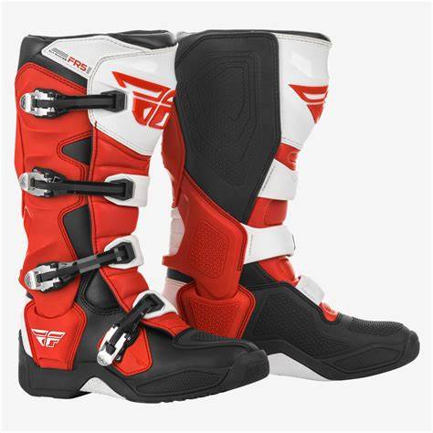 Fly Racing FR5 White/RED Riding Boots