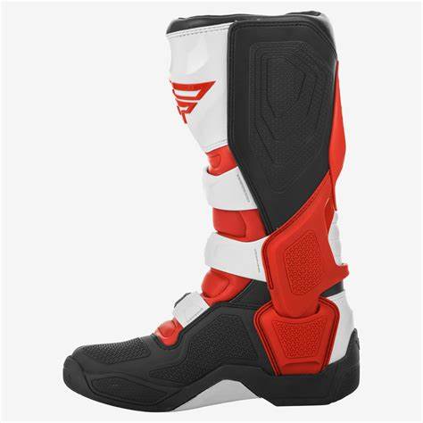 Fly Racing FR5 White/RED Riding Boots