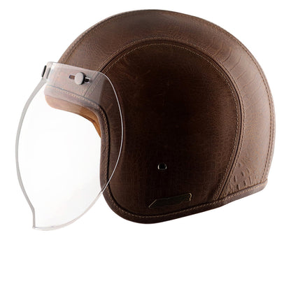 Axor Retro Jet Leather Helmet POISONCOCO BROWN