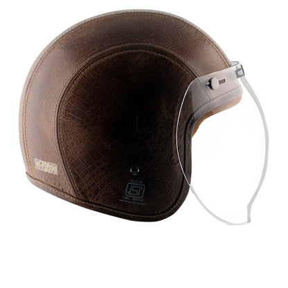 Axor Retro Jet Leather Helmet POISONCOCO BROWN