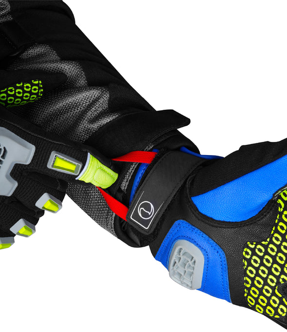 GRAVEL DUALSPORT GLOVES - Hi-Viz Green Blue