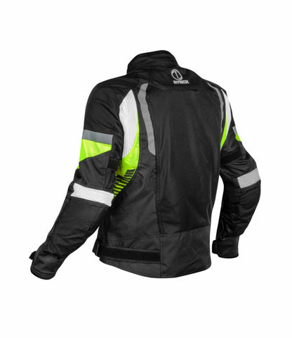 RYNOX TORNADO PRO 4 JACKET - Black HI Viz Green